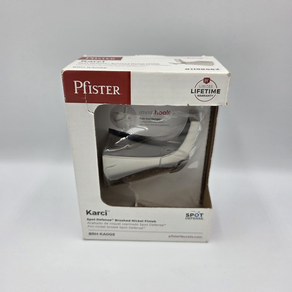 Pfister Karci Spot Defense Brushed Nickel‎ Finish Robe Towel Hook BRH-KA0GS